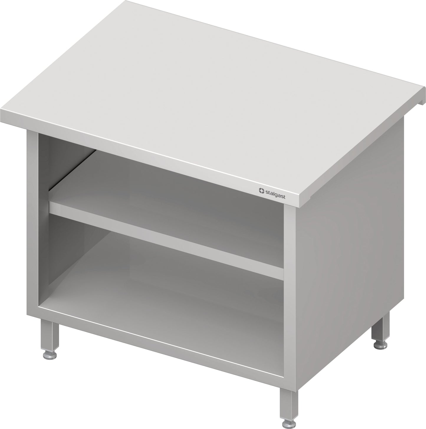 Stalgast Neutralausgabe "Free Flow" mit offenem Unterschrank 1200x750x880 mm, Edelstahldeckplatte