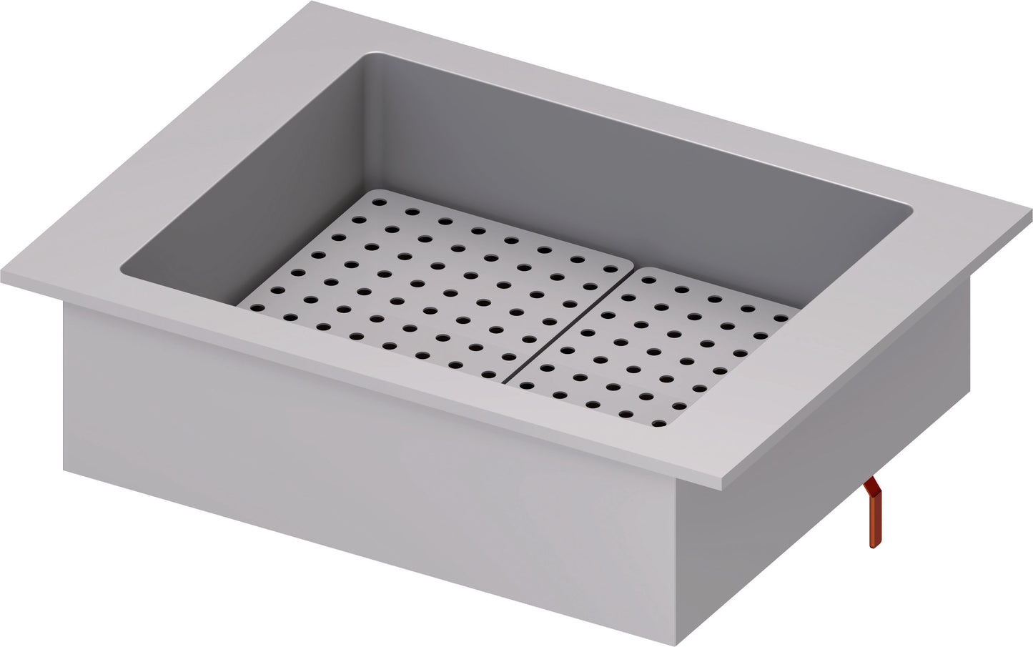 Stalgast Eiswanne "Drop-In" 2x GN1/1 830x620x210 mm Edelstahlabdeckung