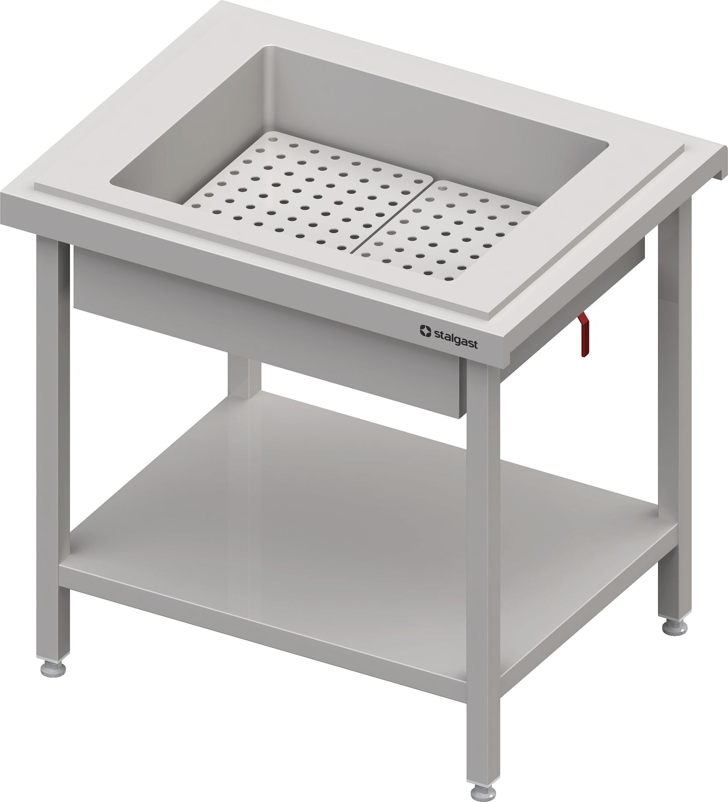 Stalgast Neutralausgabe mit Eiswanne 2x GN1/1, 920x750x880 mm, Edelstahlabdeckung