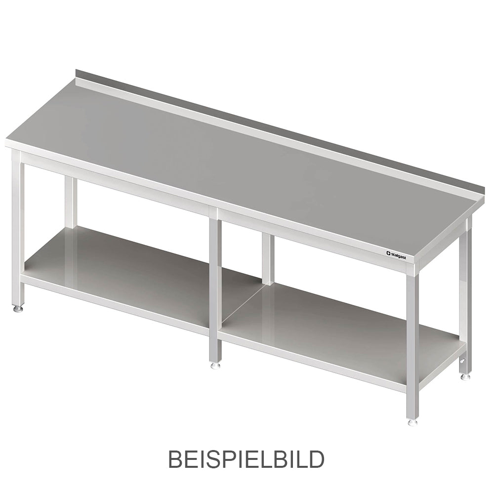 Stalgast Arbeitstisch mit Grundboden, 2100x600x850 mm, ohne Aufkantung, verschweißt