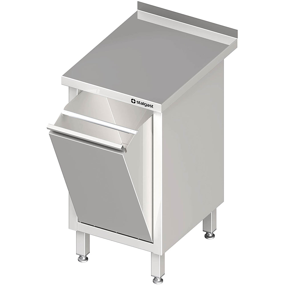 Stalgast Arbeitsschrank mit Abfallkipper, 450x700x850 mm, mit Aufkantung, verschweißt