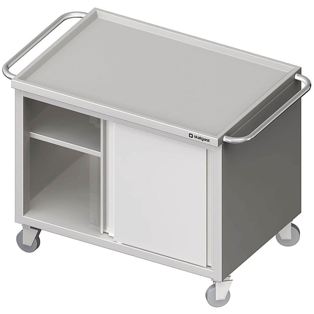Stalgast Transportwagen mit geschlossenem Unterbau, und Schiebetüren, 1000x600x850 mm, verschweißt
