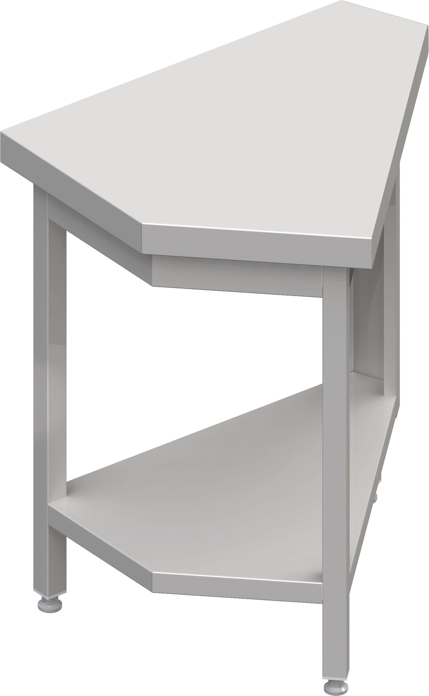 Stalgast Neutralausgabe 45° Inneneckmodul 644x814x880 mm, Edelstahlarbeitsplatte