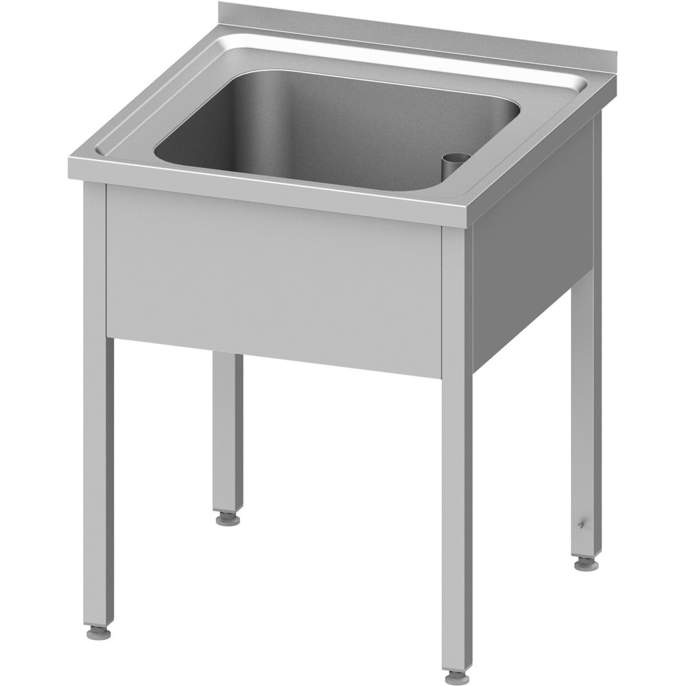 Stalgast Spültisch ohne Grundboden 600x700x850 mm, mit einem Becken mit Aufkantung, verschweißt