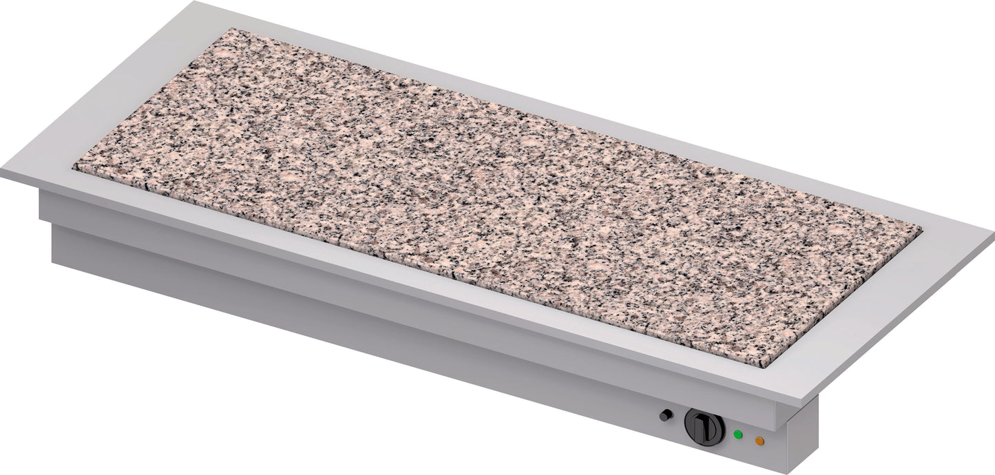 Stalgast Wärmeplatte "Drop-In" aus Granit 4xGN 1/1 1480x620x270 mm Edelstahlabdeckung