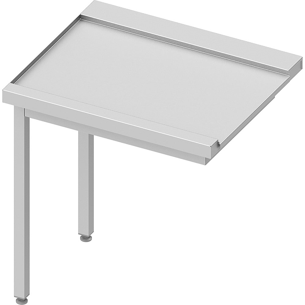 Stalgast Ablauftisch ECO auf zwei Beinen 800x670x870 mm, Anbauseite links, mit Aufkantung, Selbstmontage