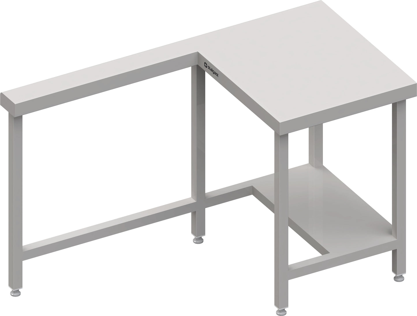 Stalgast Kassenstation mit Arbeitsfläche rechts 1400x750x880 mm Edelstahlarbeitsplatte