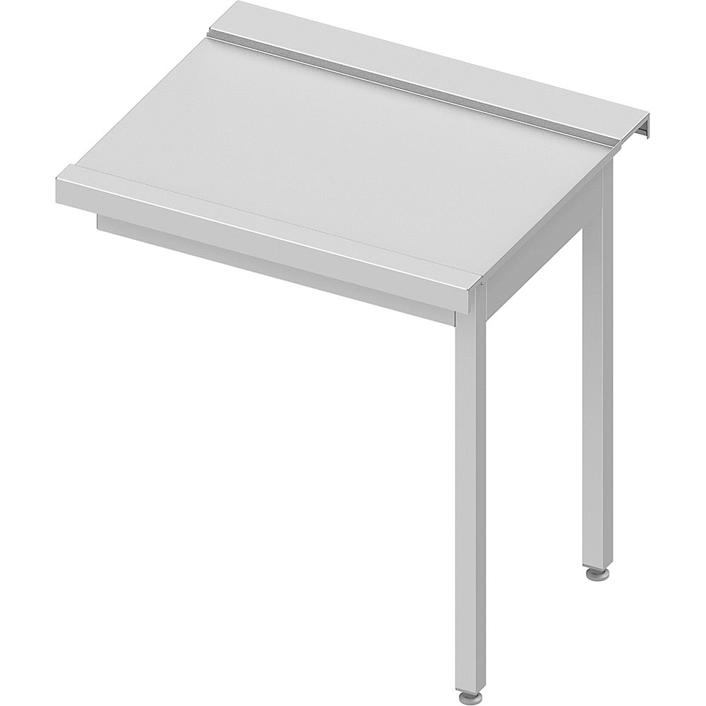 Stalgast Ablauftisch ECO auf zwei Beinen 800x670x870 mm, Anbauseite rechts, mit Aufkantung, Selbstmontage