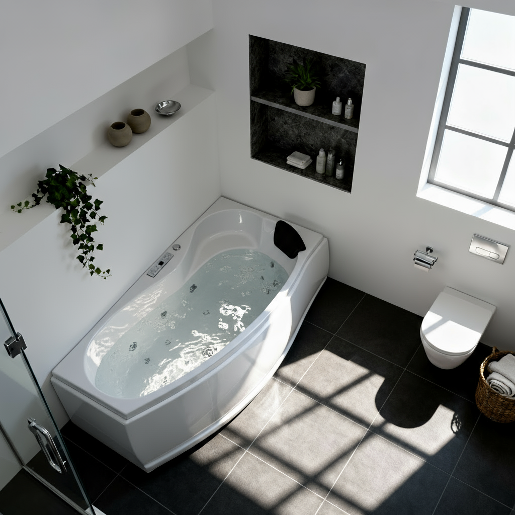 Caribia Mini Corner Rechts Basic 160x90 Whirlpool