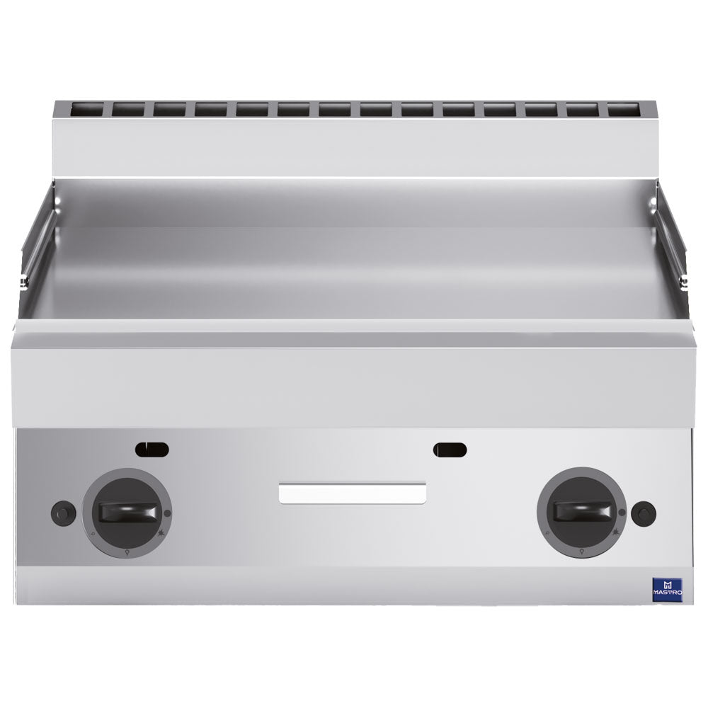 Virtus Gas-Grillplatte, Tischmodell, verchromt glatt