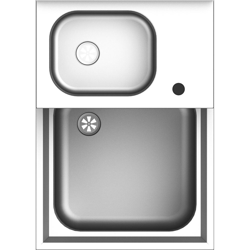 Stalgast Kombiniertes Handwaschausgussbecken, mit Aufkantung, 500x600x850 mm