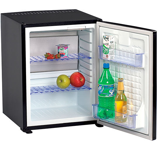 Virtus Minibar mit 2 Regalböden, schwarz, 38 Liter