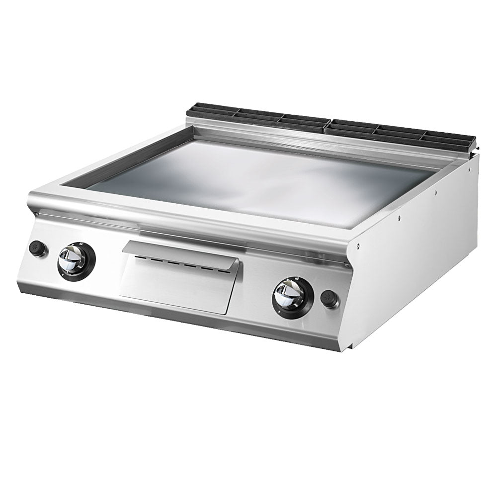 Virtus Gas-Grillplatte, Tischmodell, glatte verchromte Platte