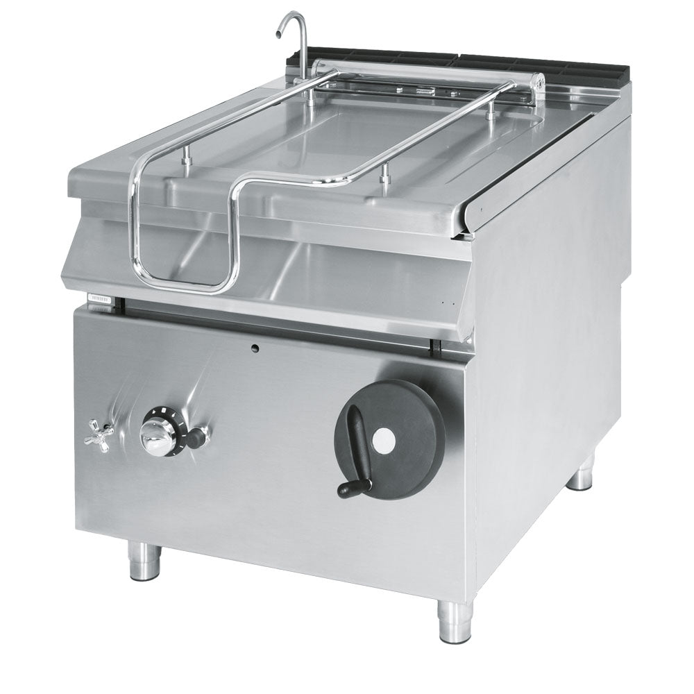 Virtus Gas-Kippbratpfanne, Kapazität 120 Liter, Edelstahl-Becken