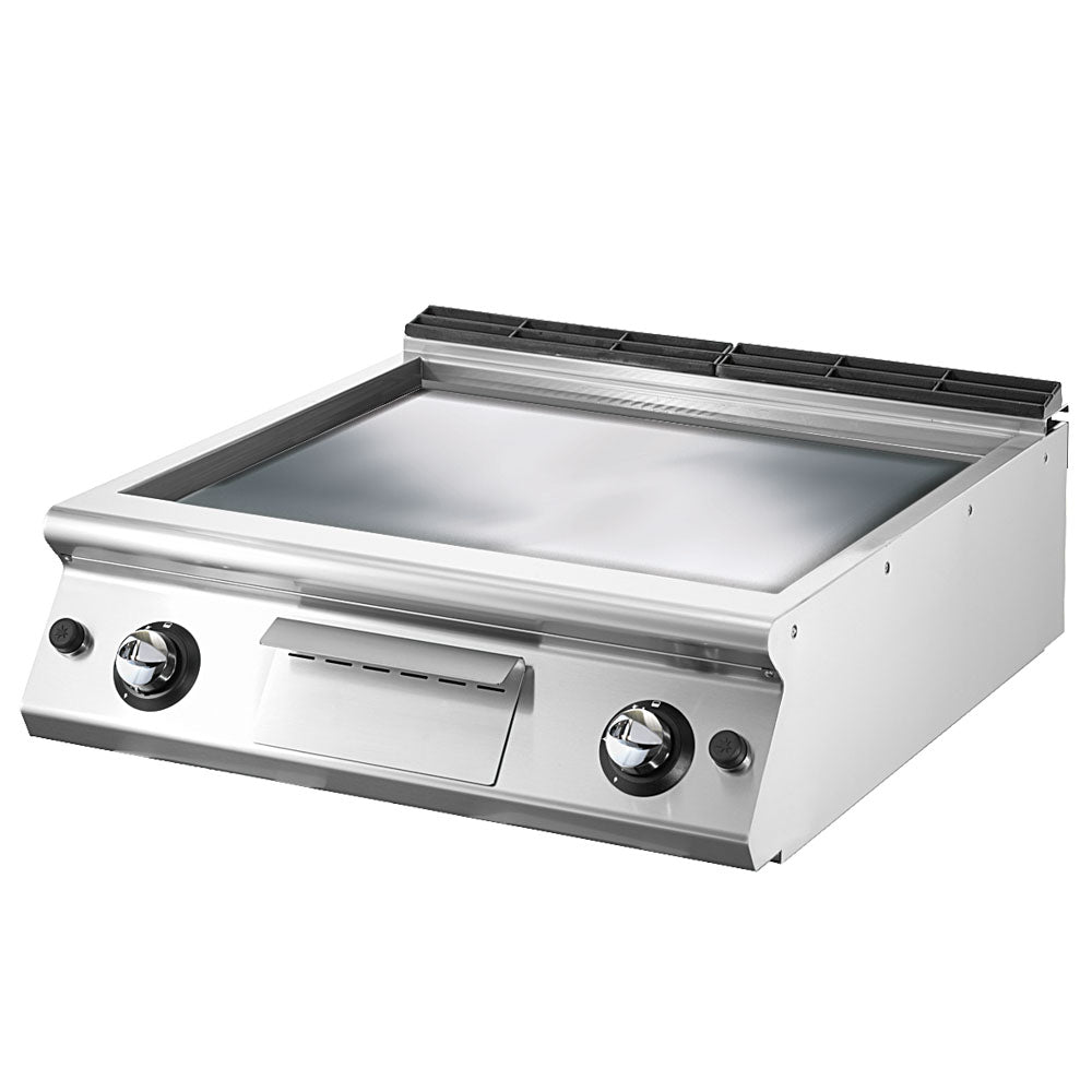 Virtus Gas-Grillplatte, Tischmodell, glatte verchromte Platte