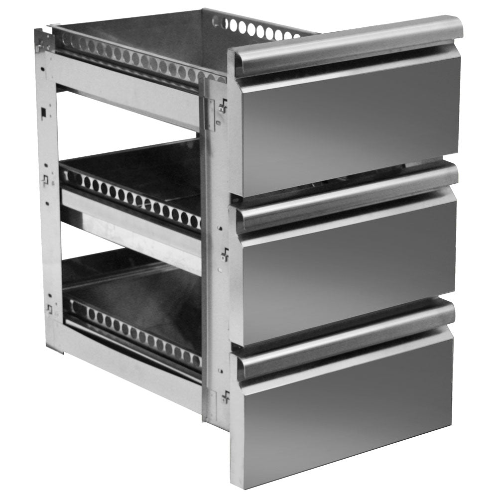 Virtus Schubladenkit mit soft self closing System 3x 1/3 für Kühltische 700 mm - Serie VIRTUS