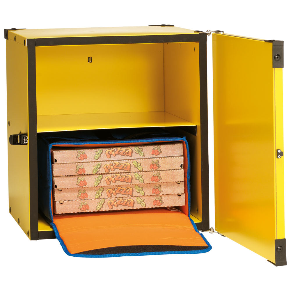 Virtus Pizzatransportbox, isoliert, Kapazität 2 Taschen oder 8 Kartons