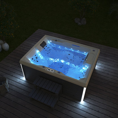 Home Deluxe Outdoor Whirlpool STREAM PURE 211 x 156 cm für 3 Personen