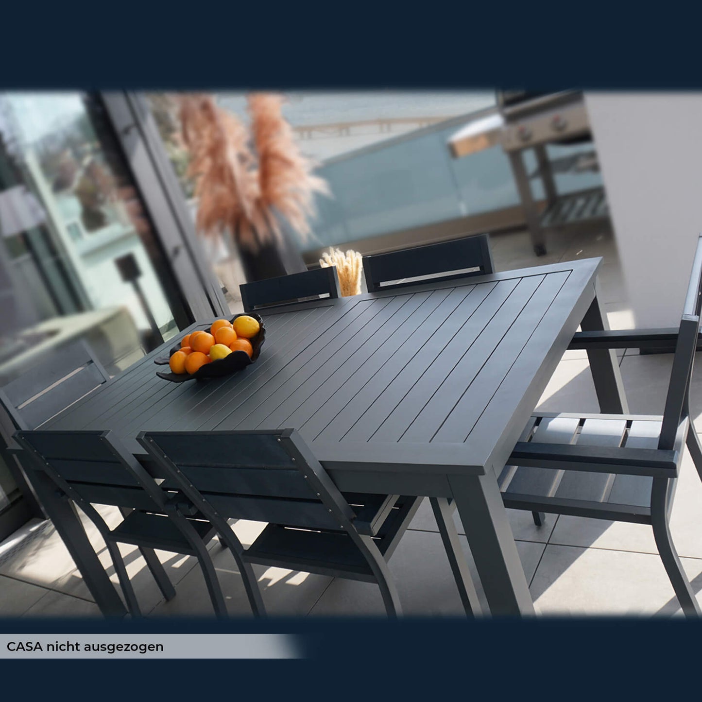 Home Deluxe Gartentisch ausziehbar CASA - 160/240 x 100 cm