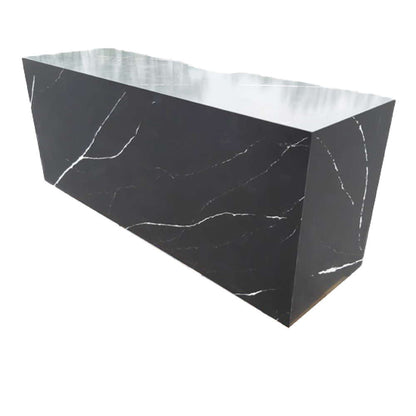 Virtus Neutrale Servicetheke 2000x600x900 mm mit schwarzer Belenco-Quarz-Platte