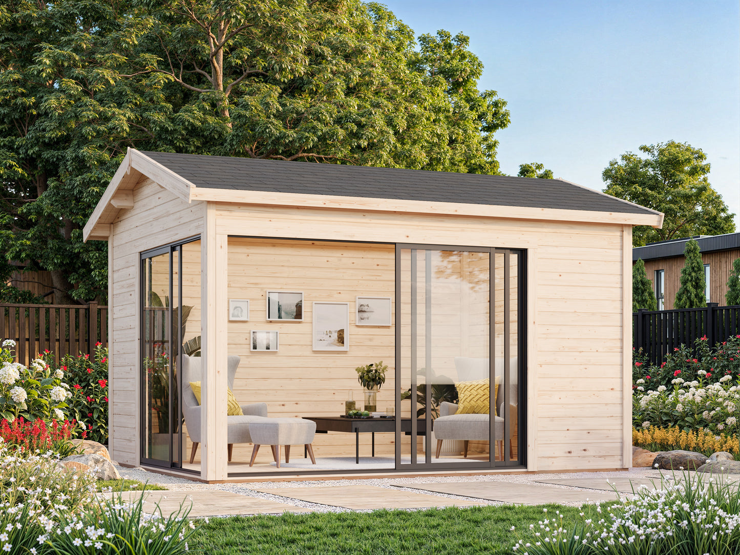 Palmako Amanda 11,2 m2 Slide Plus - Naturbelassen