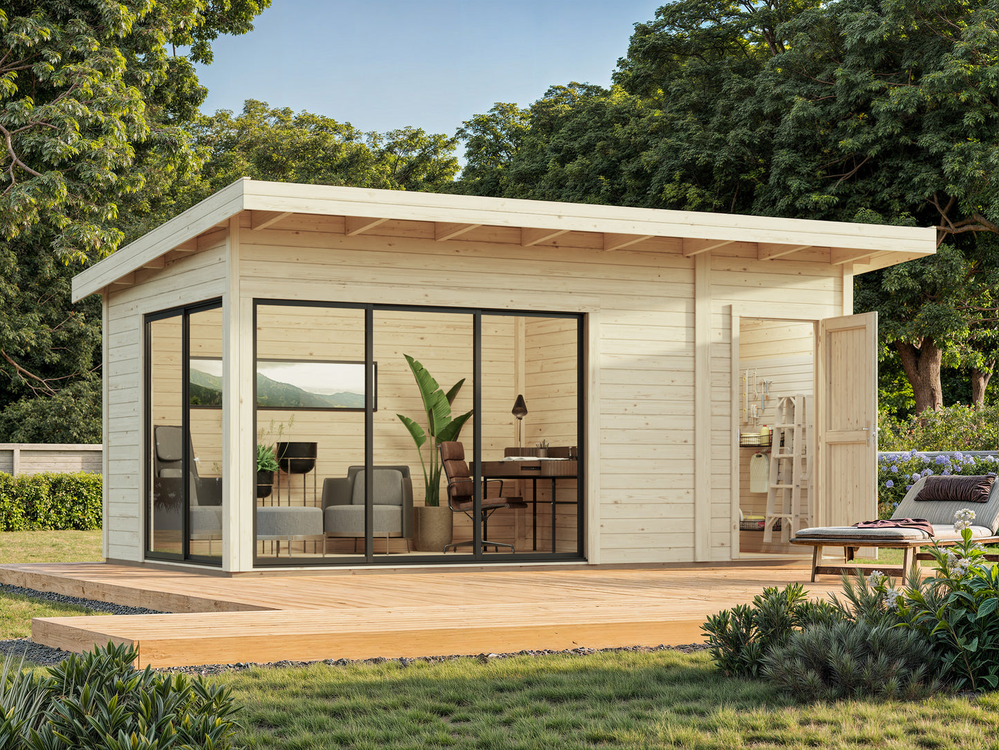Palmako Andrea 15,2 m2 Slide Plus - Transparent tauchgrundiert