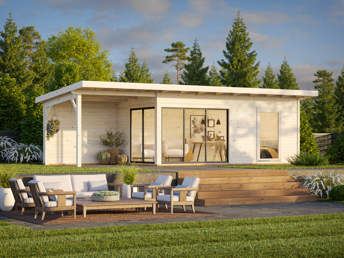 Palmako Andrea 17,1+7,9 m2 Slide - Transparent tauchgrundiert