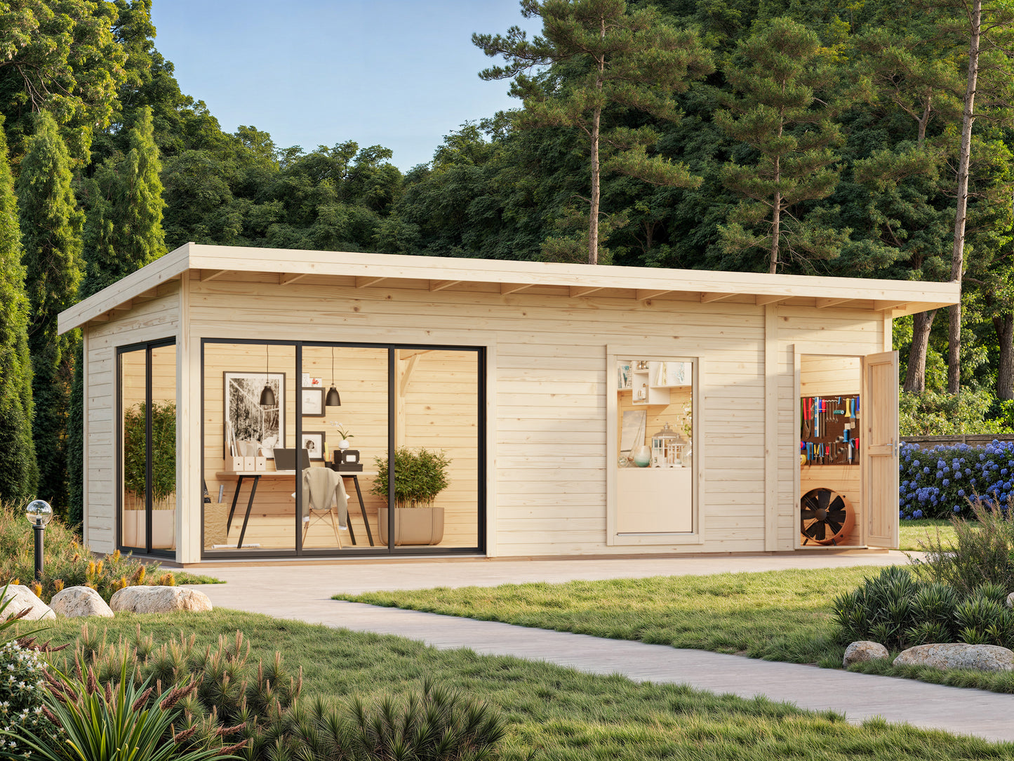 Palmako Andrea 21,1 m2 Slide Plus - Grau tauchgrundiert