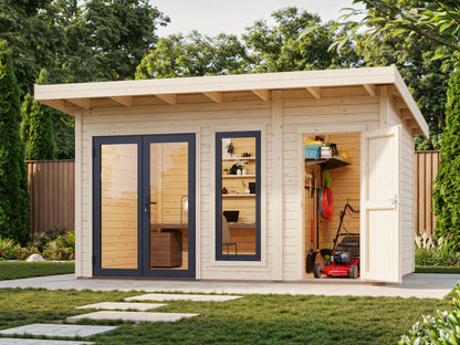 Palmako Aurelia 12,4 m2 - Lackiert weiß RAL9016 + anthrazit RAL7016