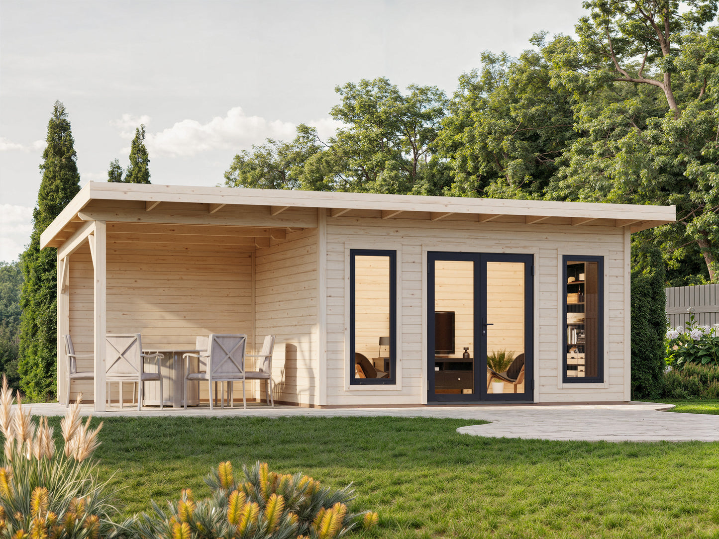 Palmako Aurelia 12,7+7,9 m2 - Hellbraun tauchgrundiert