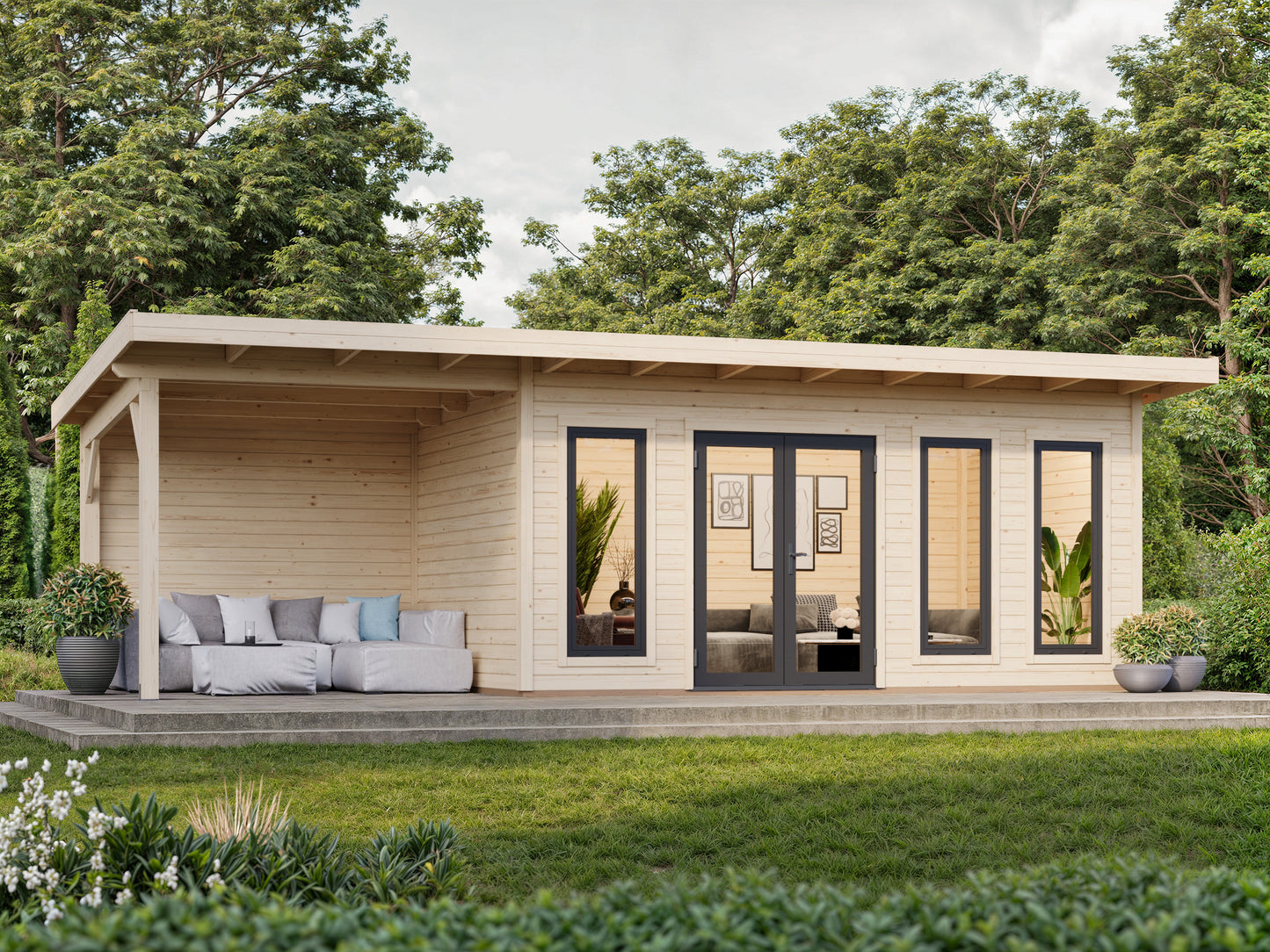 Palmako Aurelia 15,2+7,9 m2 - Naturbelassen