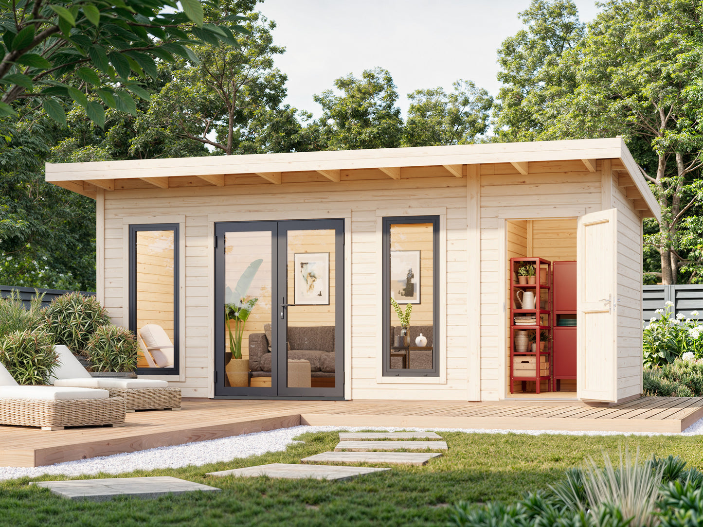 Palmako Aurelia 16,7 m2 - Grau tauchgrundiert