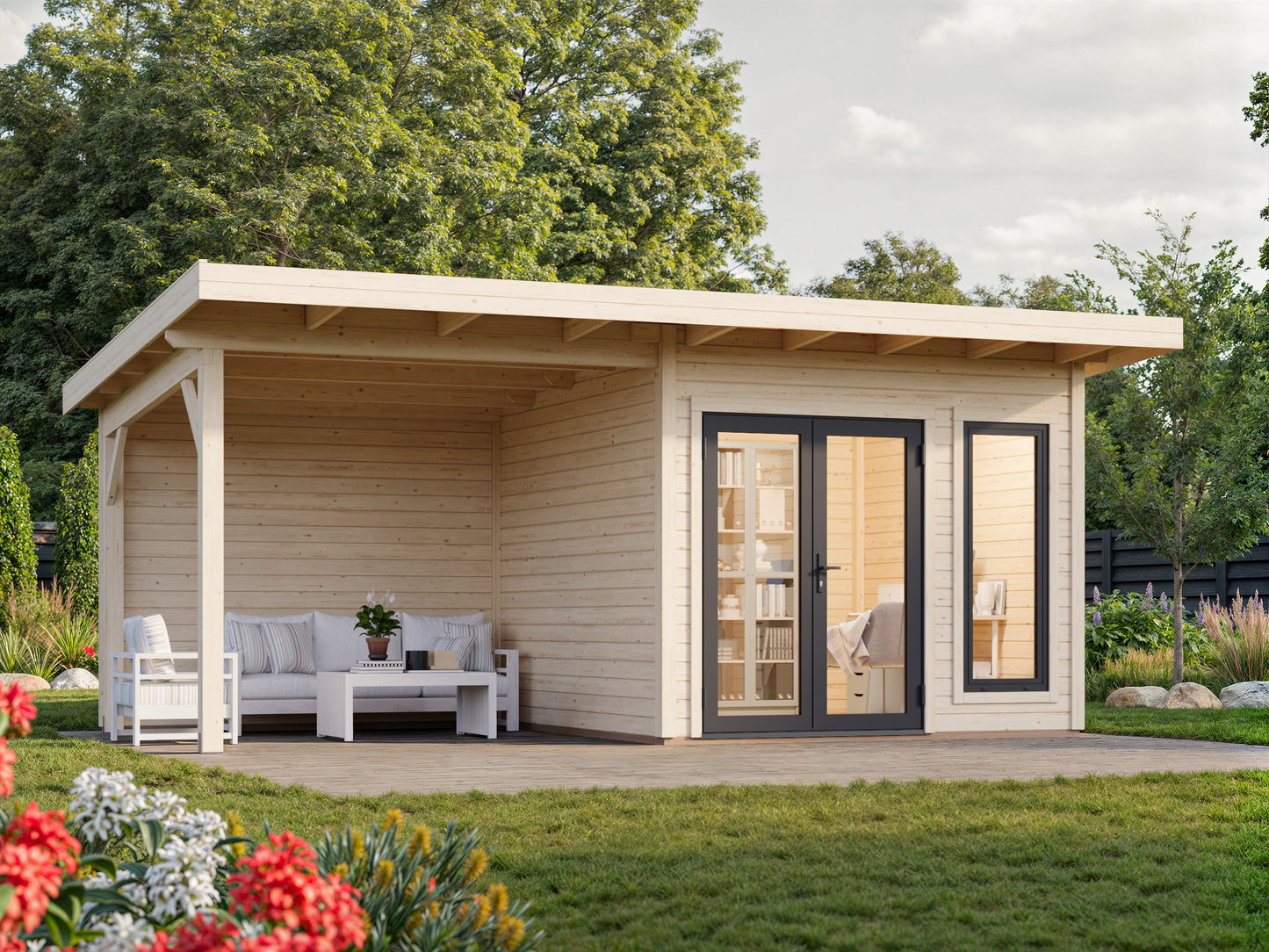Palmako Aurelia 8,4+7,9 m2 - Naturbelassen