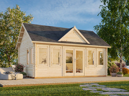 Palmako Claudia 19,4 m2 - Lackiert dunkelgrau RAL7012 + anthrazit RAL7016
