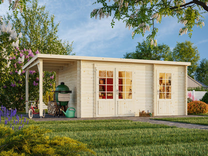 Palmako Ella 13,1+3,9 m2 - Transparent tauchgrundiert