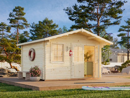 Palmako Emma 10,4 m2 - Lackiert dunkelgrau RAL7012 + anthrazit RAL7016