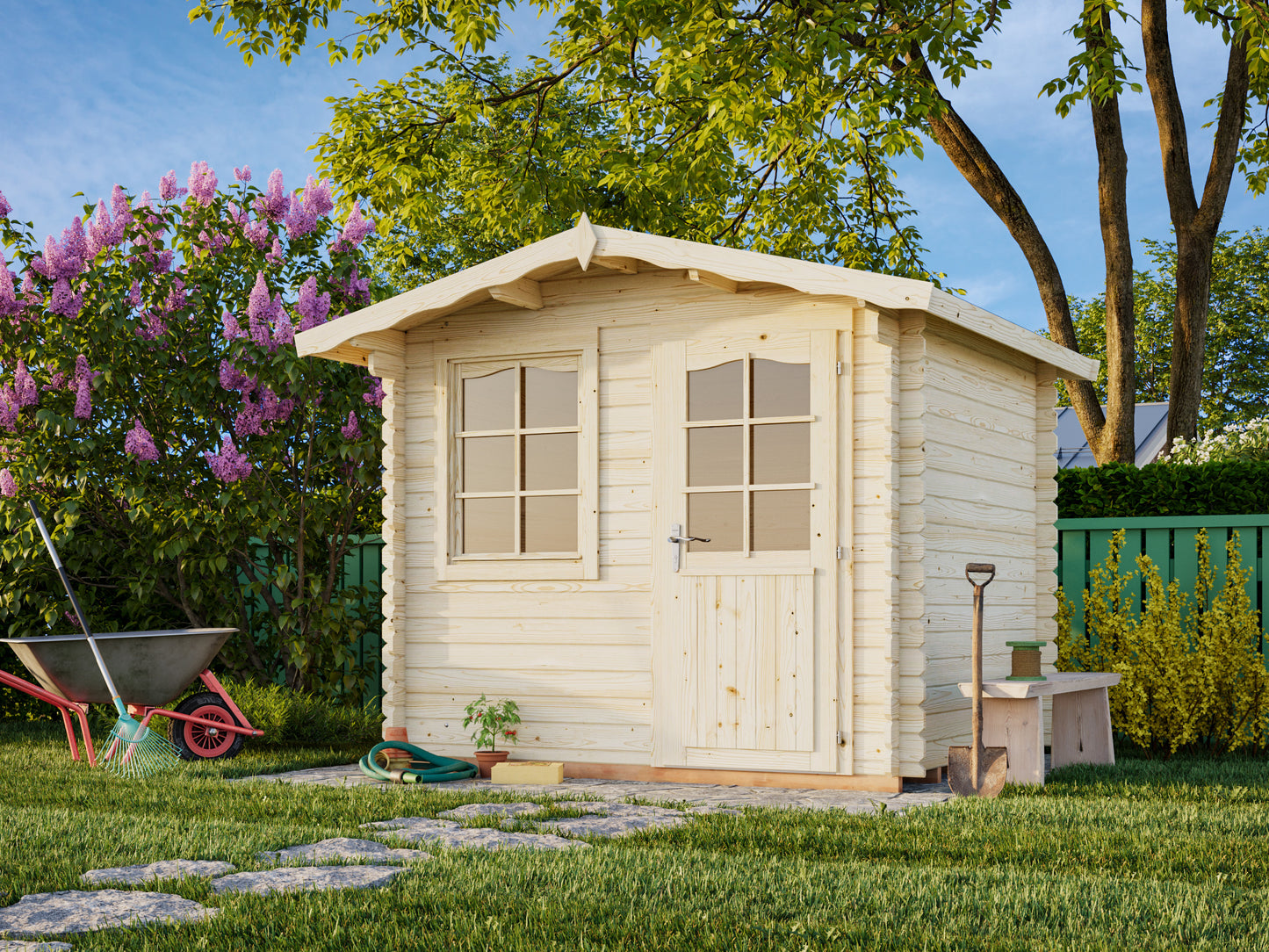 Palmako Emma 4,6 m2 - Grau tauchgrundiert