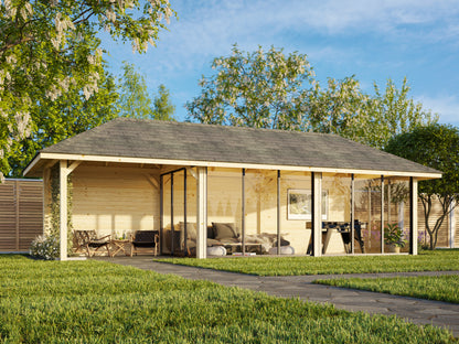 Palmako Bianca 24,9 m2 Set 218 Slide - Lackiert weiß RAL9016