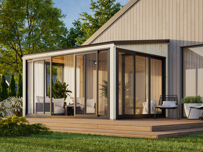 Palmako Lumi 11,6 m2 Slide - Lackiert dunkelgrau RAL7012
