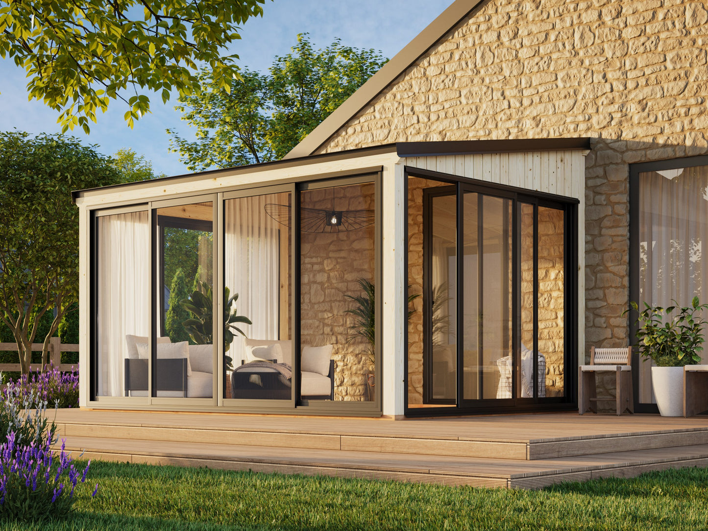 Palmako Lumi 11,6 m2 Slide Plus - Naturbelassen