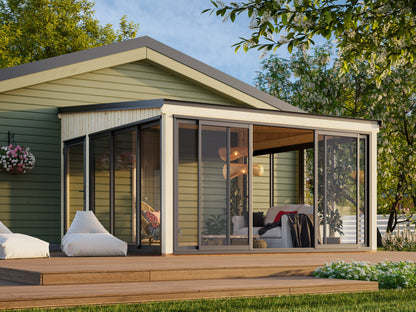 Palmako Lumi 16,6 m2 Slide Plus - Naturbelassen