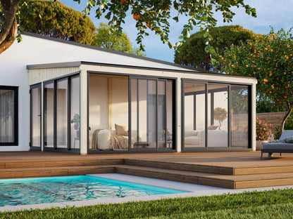 Palmako Lumi 23,3 m2 Slide Plus - Naturbelassen