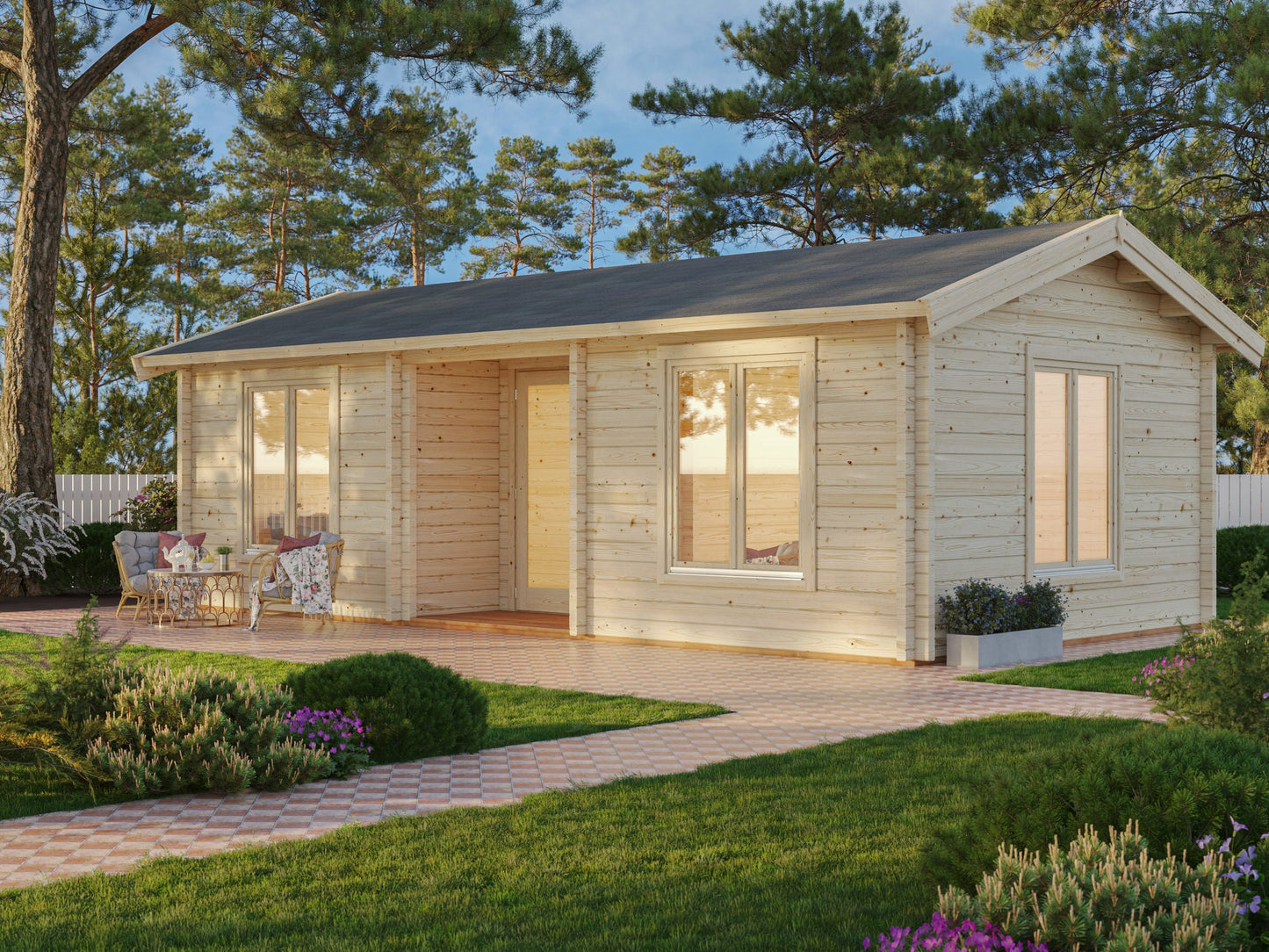 Palmako Anna 26,8+1,9 m2 - Naturbelassen