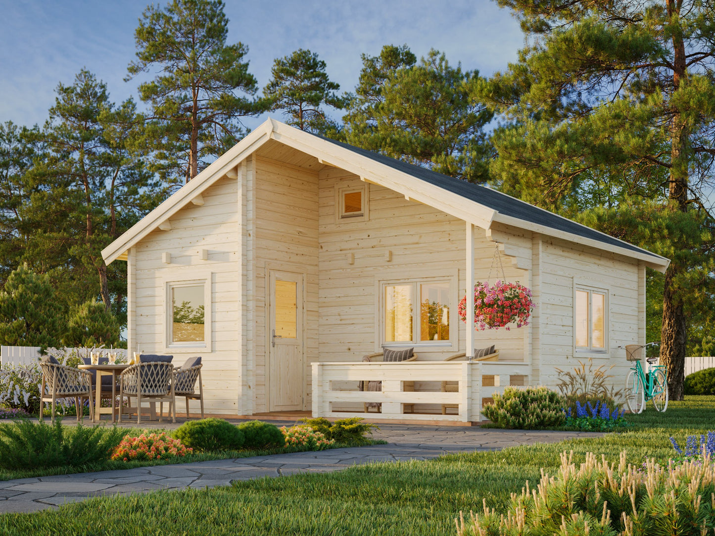 Palmako Emily 40,1+5,2 m2 - Naturbelassen