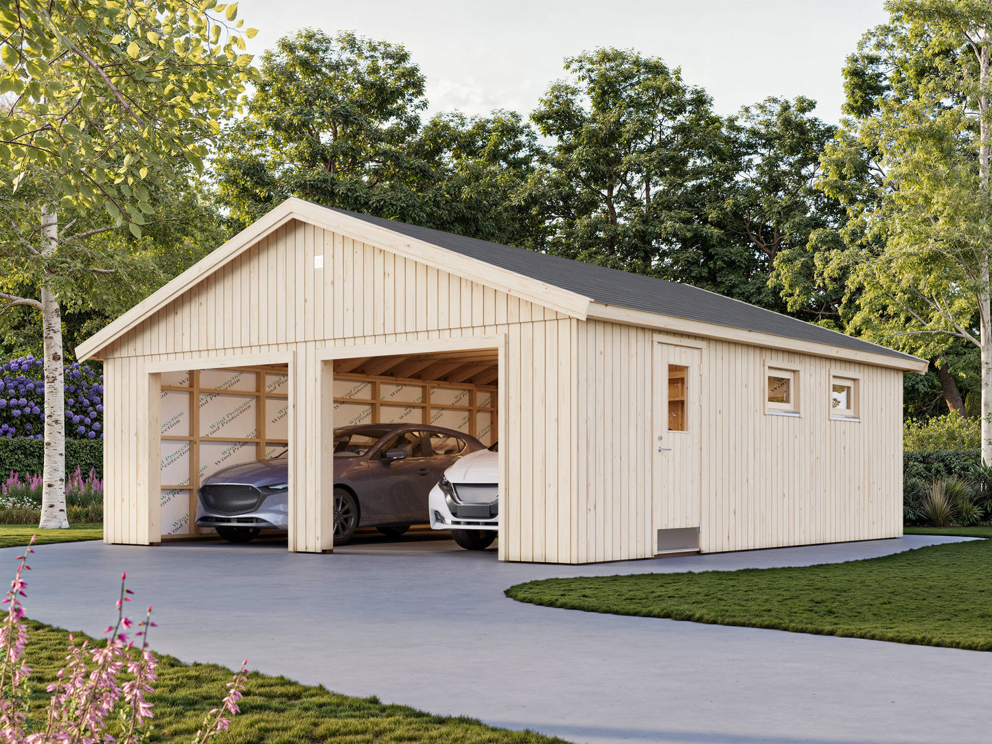 Palmako Andre 44,7 m2 ohne Tor - Naturbelassen