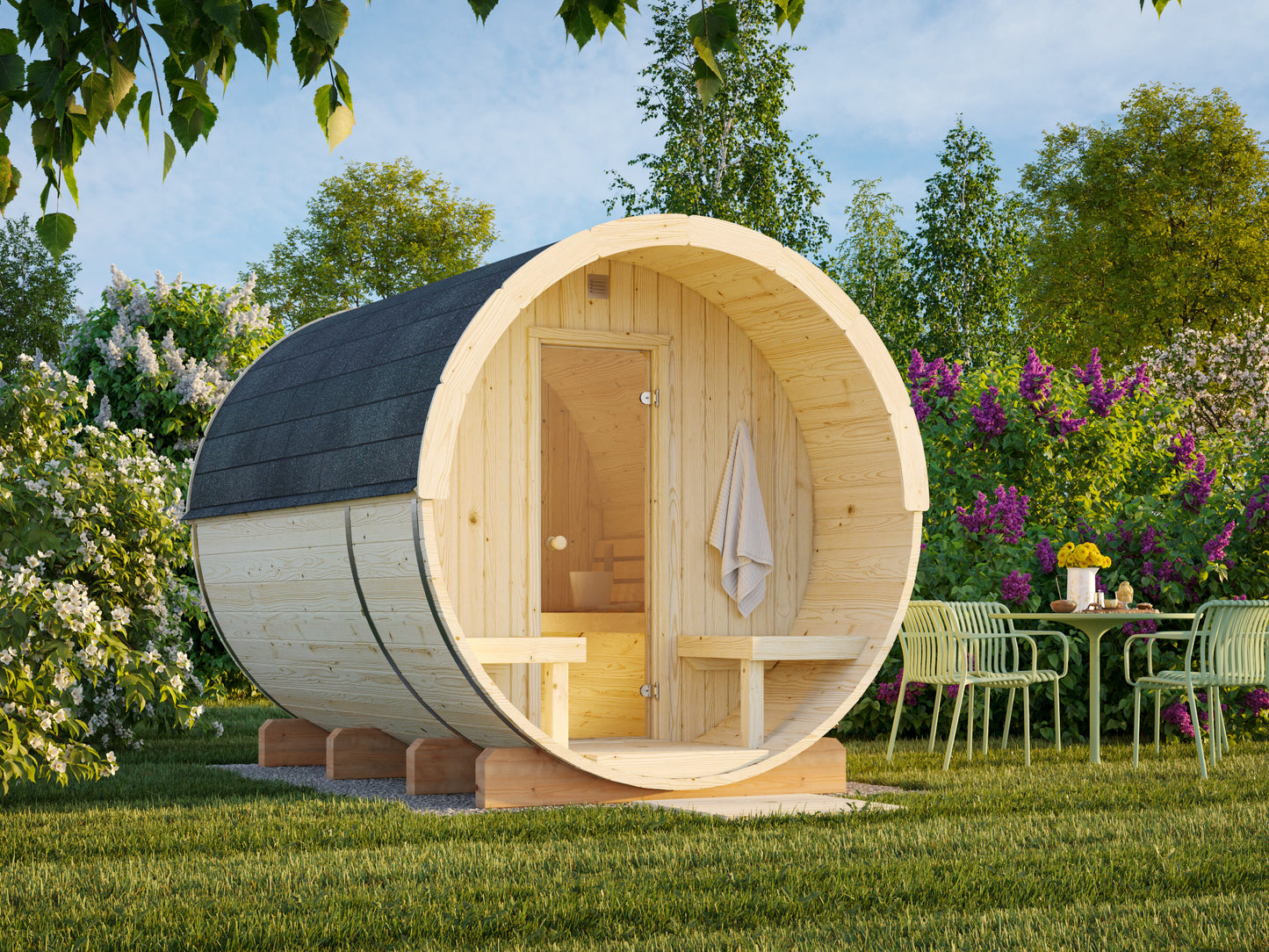 Palmako Anita 1,6+0,7 m2 - Naturbelassen