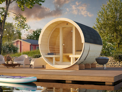 Palmako Anita 1,6+0,7 m2 mit Glasfront - Naturbelassen