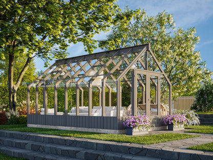 Palmako Emilia 13,8 m2 (RAL7012) - Lackiert dunkelgrau RAL7012