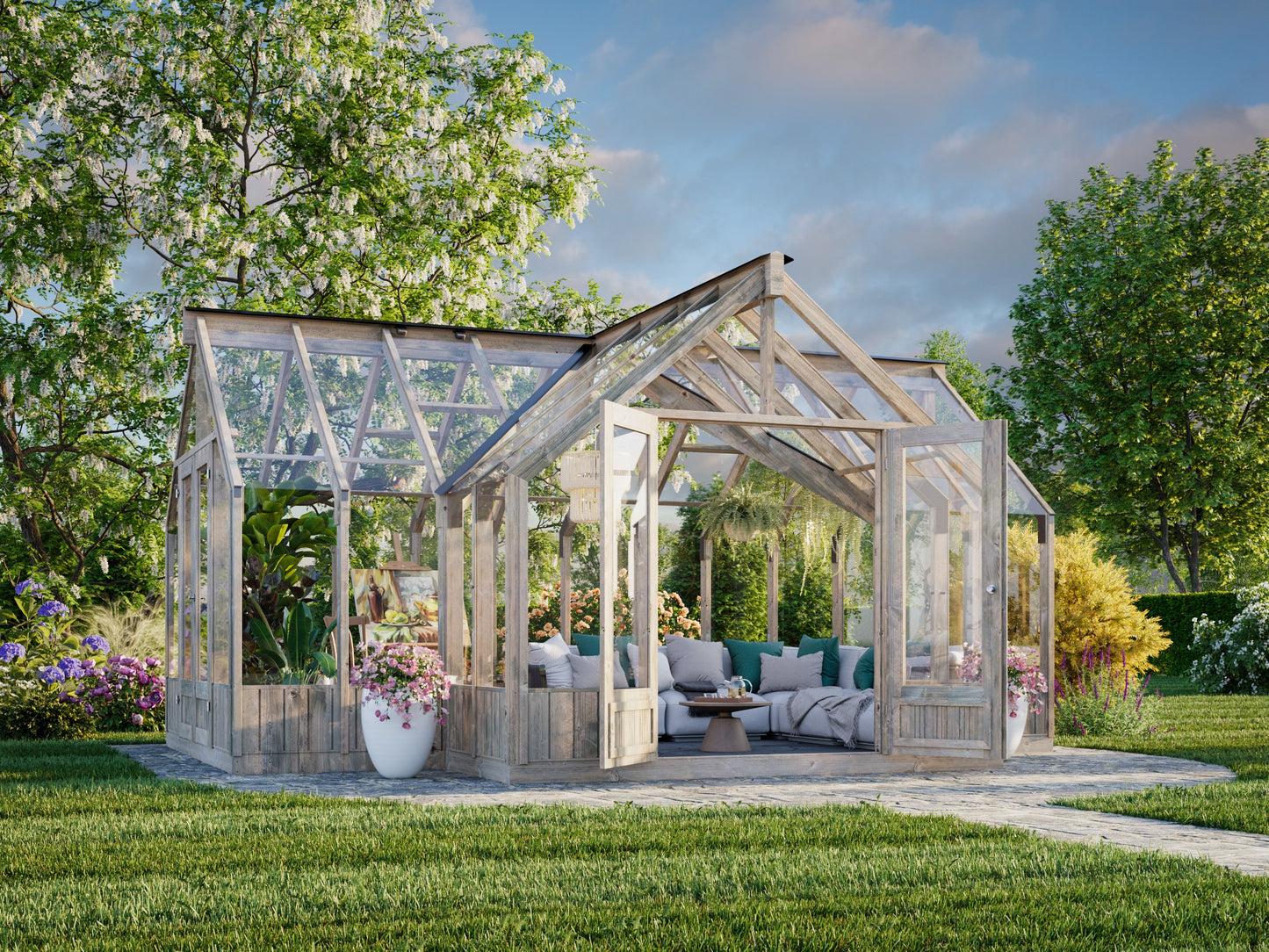 Palmako Emilia 19,1 m2 - Grau kesseldruckimprägniert