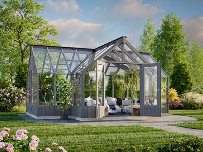 Palmako Emilia 19,1 m2 (RAL7012) - Lackiert dunkelgrau RAL7012